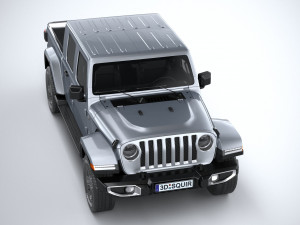 Jeep Gladiator 2020 Lowpoly 3D Model