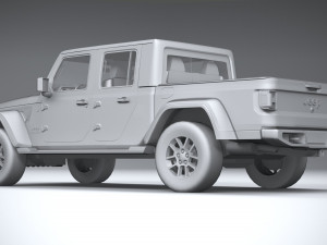 Jeep Gladiator 2020 Lowpoly 3D Model