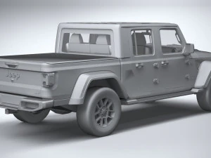 Jeep Gladiator 2020 Lowpoly 3D Model