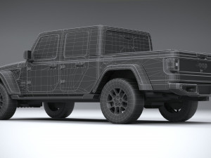 Jeep Gladiator 2020 Lowpoly 3D Model