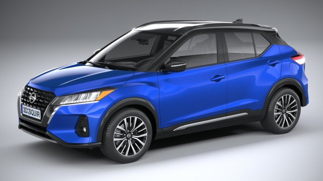 Nissan Kicks 2021 3D Model .c4d .max .obj .3ds .fbx .stl .blend