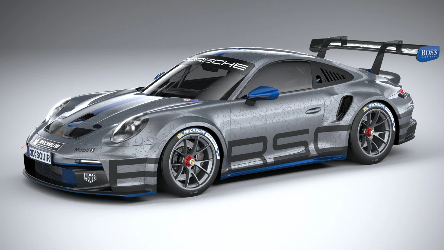 Porsche 911 GT3 Cup 2021 3D Model .c4d .max .obj .3ds .fbx .stl .blend 