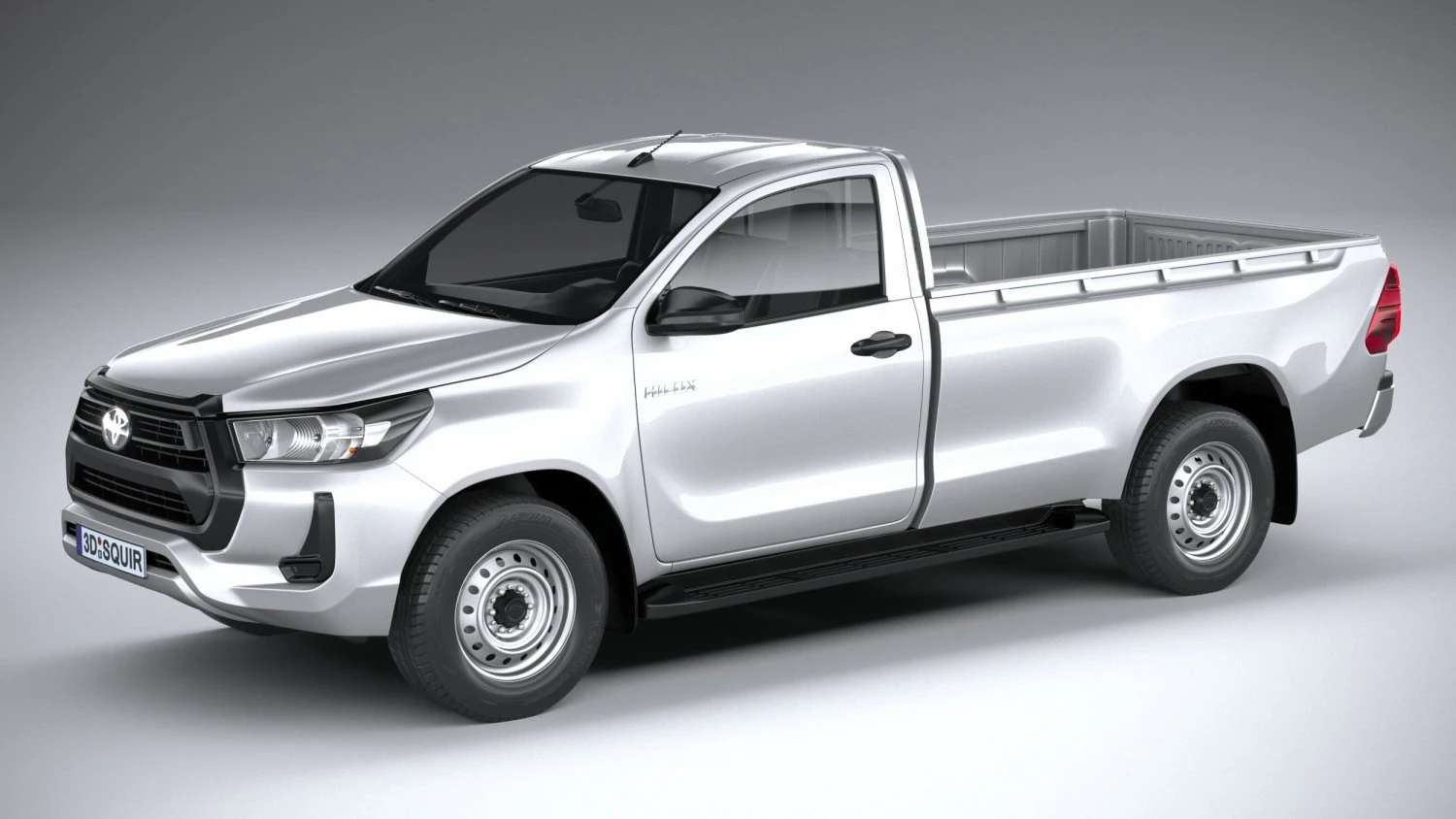 Toyota Hilux Regular Cab 2021 3D Model .c4d .max .obj .3ds .fbx .stl .blend 