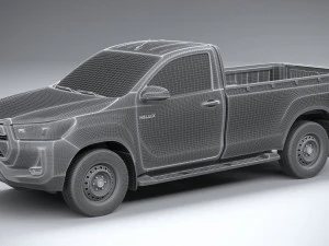 Toyota Hilux Regular Cab 2021 3D Model