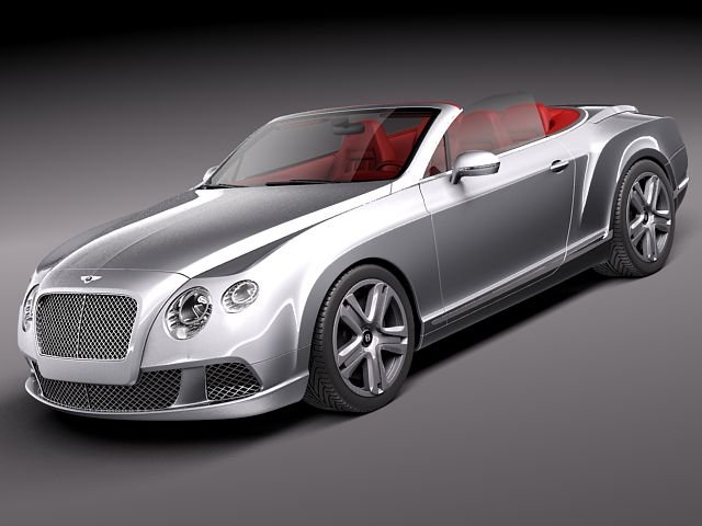 Bentley Continental GTC 2012 Model 3D .c4d .max .obj .3ds .fbx .stl .blend