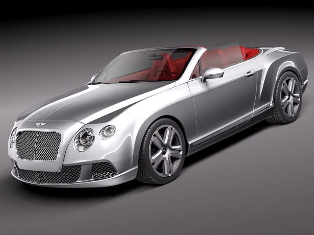 Bentley Continental GTC 2012 3D Model .c4d .max .obj .3ds .fbx .stl .blend 