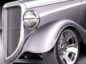 F1934 Full Fender Coupe Street Rod 3D Модель