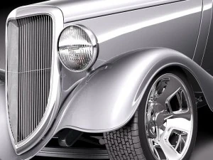 F1934 Full Fender Coupe Street Rod 3D Model