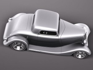 F1934 Full Fender Coupe Street Rod 3D Модель