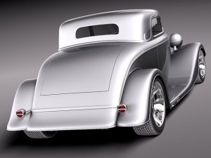 F1934 Full Fender Coupe Street Rod 3D Модель