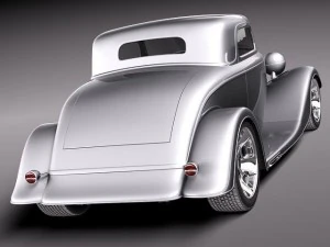 F1934 Full Fender Coupe Street Rod 3D Model