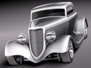 F1934 Full Fender Coupe Street Rod 3D Модель
