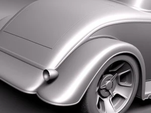 F1934 Full Fender Coupe Street Rod 3D Model