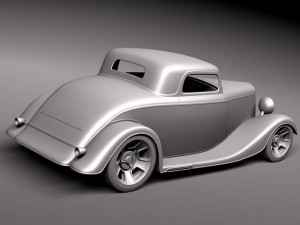 F1934 Full Fender Coupe Street Rod 3D Модель