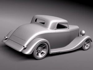 F1934 Full Fender Coupe Street Rod 3D Model