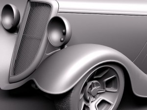 F1934 Full Fender Coupe Street Rod 3D Модель