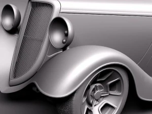 F1934 Full Fender Coupe Street Rod 3D Model