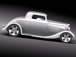 F1934 Full Fender Coupe Street Rod 3D Модель
