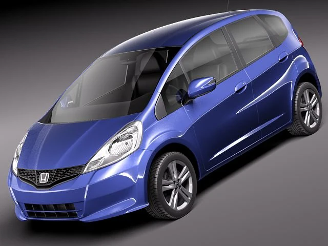 Honda Jazz Fit 2011 3D Model .c4d .max .obj .3ds .fbx .stl .blend 