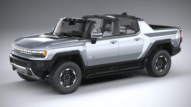 Hummer EV 2022 with interior 3Dモデル .c4d .max .obj .3ds .fbx .stl .blend
