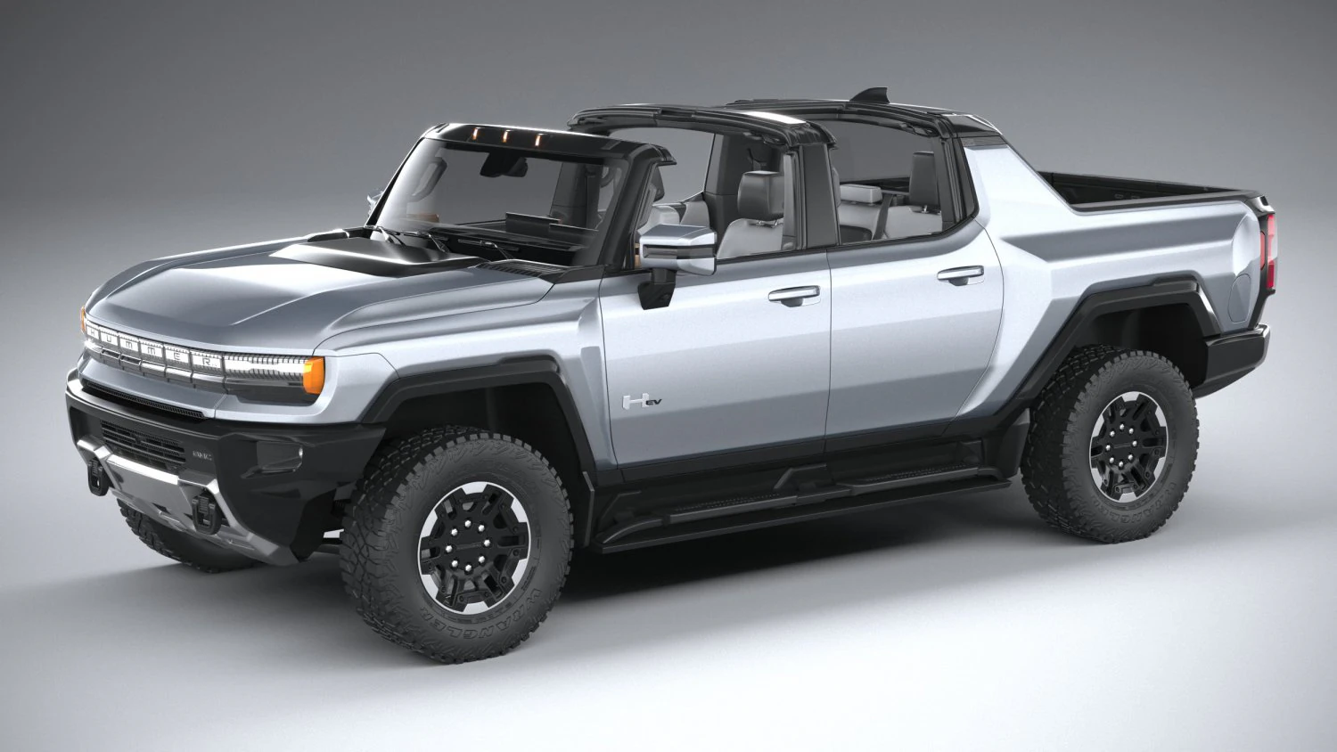 Hummer EV 2022 with interior 3D Model .c4d .max .obj .3ds .fbx .stl .blend 