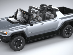 Hummer EV 2022 with interior 3Dモデル