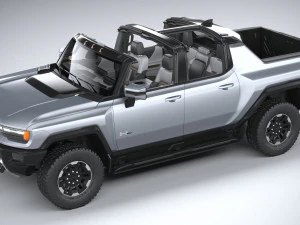 Hummer EV 2022 with interior 3D Model
