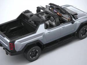 Hummer EV 2022 with interior 3D Model