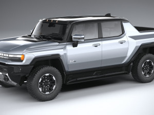 Hummer EV 2022 with interior 3Dモデル