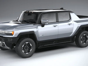Hummer EV 2022 with interior 3D Model