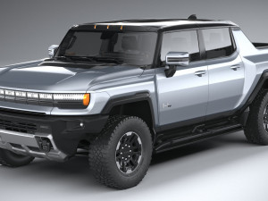 Hummer EV 2022 with interior 3Dモデル
