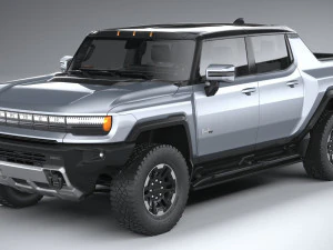 Hummer EV 2022 with interior 3D Model