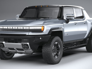 Hummer EV 2022 with interior 3Dモデル