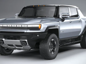 Hummer EV 2022 with interior 3D Model