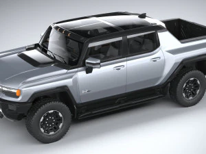 Hummer EV 2022 with interior 3D Model