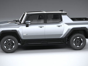 Hummer EV 2022 with interior 3Dモデル