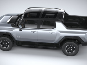 Hummer EV 2022 with interior 3Dモデル