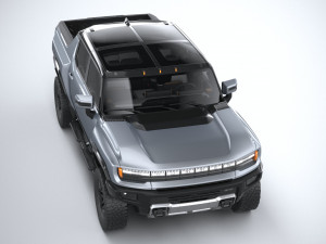 Hummer EV 2022 with interior 3Dモデル