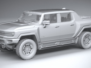 Hummer EV 2022 with interior 3Dモデル
