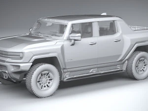 Hummer EV 2022 with interior 3D Model