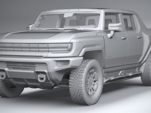 Hummer EV 2022 with interior 3Dモデル