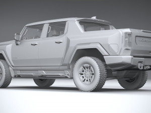 Hummer EV 2022 with interior 3Dモデル