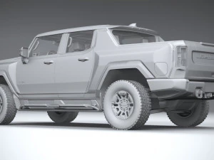 Hummer EV 2022 with interior 3D Model