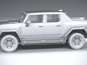 Hummer EV 2022 with interior 3D Model