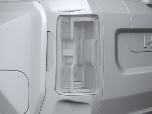 Hummer EV 2022 with interior 3Dモデル