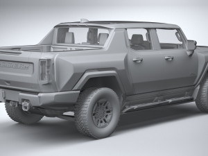 Hummer EV 2022 with interior 3Dモデル