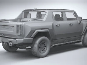 Hummer EV 2022 with interior 3D Model