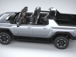 Hummer EV 2022 with interior 3Dモデル