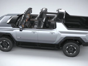 Hummer EV 2022 with interior 3D Model