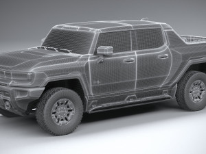 Hummer EV 2022 with interior 3Dモデル